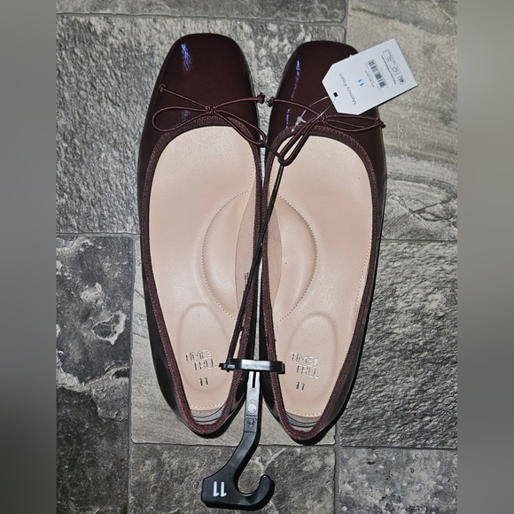 Time and Tru Women's String Bow Block Heel Ballet Shoes Size 11 NWT - Picture 3 of 9